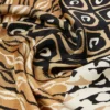 Lenço oversized de seda estampado, bege Lenço oversized de seda estampado, bege