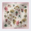Lenço oversized em seda e lã estampadas, rosa antigo Lenço oversized em seda e lã estampadas, rosa antigo