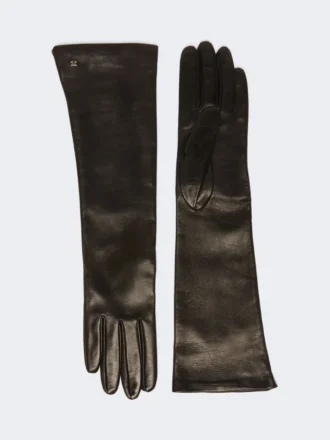 Luvas compridas em pele napa, pretas