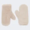 Luvas em tecido de alpaca e lã teddy, bege Luvas em tecido de alpaca e lã teddy, bege