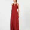 Macacão em cetim fluido, vermelho Macacão em cetim fluido, vermelho