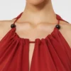 Macacão em cetim fluido, vermelho Macacão em cetim fluido, vermelho