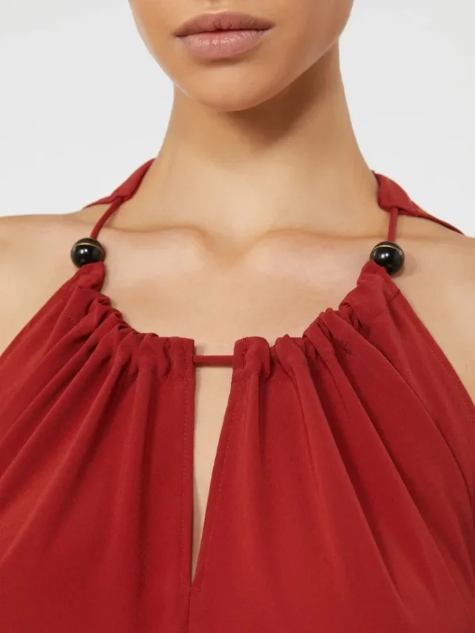 Macacão em cetim fluido, vermelho Macacão em cetim fluido, vermelho