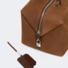 Mala Boston grande em pele nubuck, castanho escuro Mala Boston grande em pele nubuck, castanho escuro
