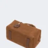 Mala Boston grande em pele nubuck, castanho escuro Mala Boston grande em pele nubuck, castanho escuro