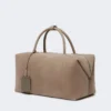 Mala Boston grande em pele nubuck, cor cinza-claro Mala Boston grande em pele nubuck, cor cinza-claro