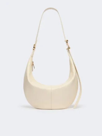 Mala hobo em pele napa, baunilha