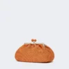 Mala Pasticcino de tamanho médio com efeito de ráfia, salmão Mala Pasticcino de tamanho médio com efeito de ráfia, salmão