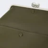 Mala tipo envelope Pasticcino em pele napa brilhante, verde escuro