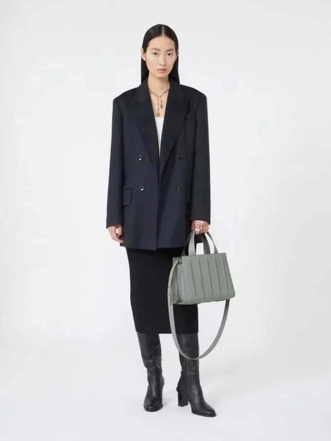 Mala Whitney 5 da Max Mara – média, cinzento claro Mala Whitney 5 da Max Mara – média, cinzento claro