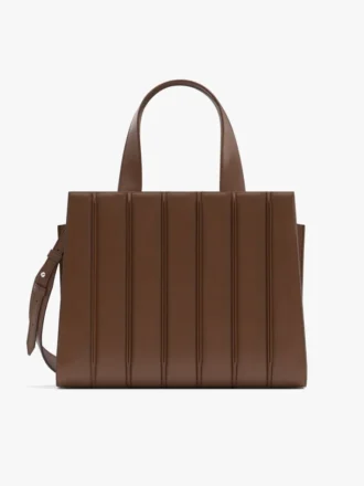 Mala Whitney de Max Mara 6 – média, castanho âmbar