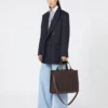 Mala Whitney de Max Mara 7 – grande, castanho escuro
