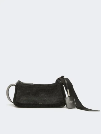 Micro bolsa em malha técnica, preta