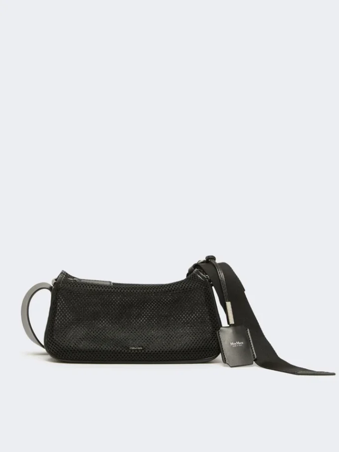 Micro bolsa em malha técnica, preta Micro bolsa em malha técnica, preta