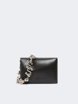 Mini-bolsa Soffy em pele napa acolchoada, preta