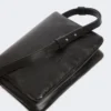 Mini-bolsa Soffy em pele napa acolchoada, preta Mini-bolsa Soffy em pele napa acolchoada, preta