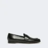Mocassins em pele semibrilhante, pretos
