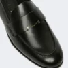Mocassins em pele semibrilhante, pretos