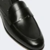 Mocassins tipo mule em pele lisa, pretos Mocassins tipo mule em pele lisa, pretos
