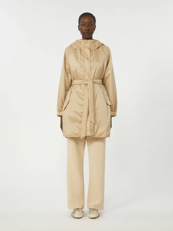 Parka acolchoada reversível em lona repelente à água, bege Parka acolchoada reversível em lona repelente à água, bege