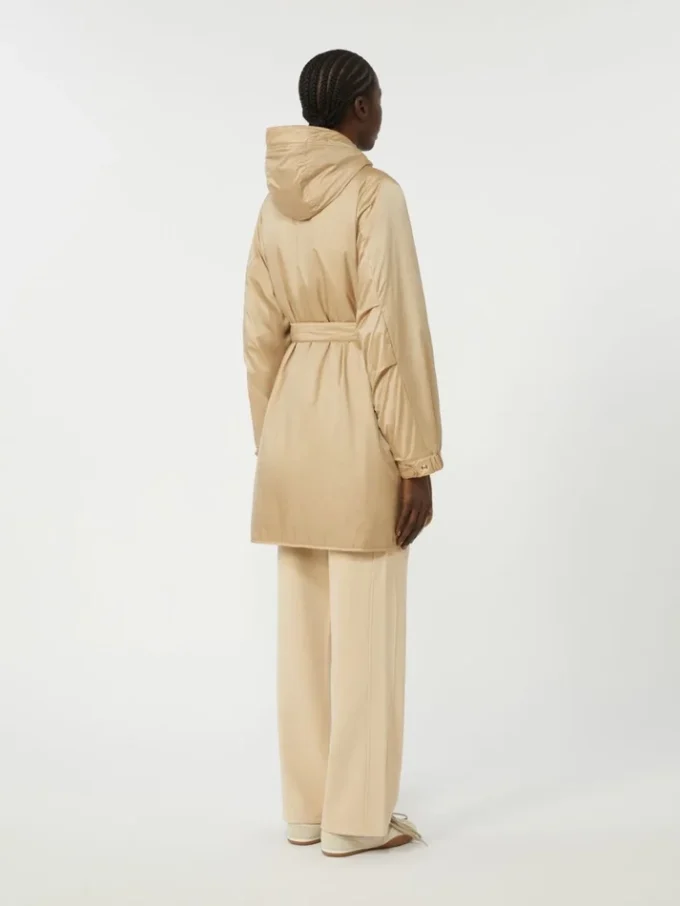 Parka acolchoada reversível em lona repelente à água, bege Parka acolchoada reversível em lona repelente à água, bege