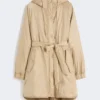 Parka acolchoada reversível em lona repelente à água, bege Parka acolchoada reversível em lona repelente à água, bege