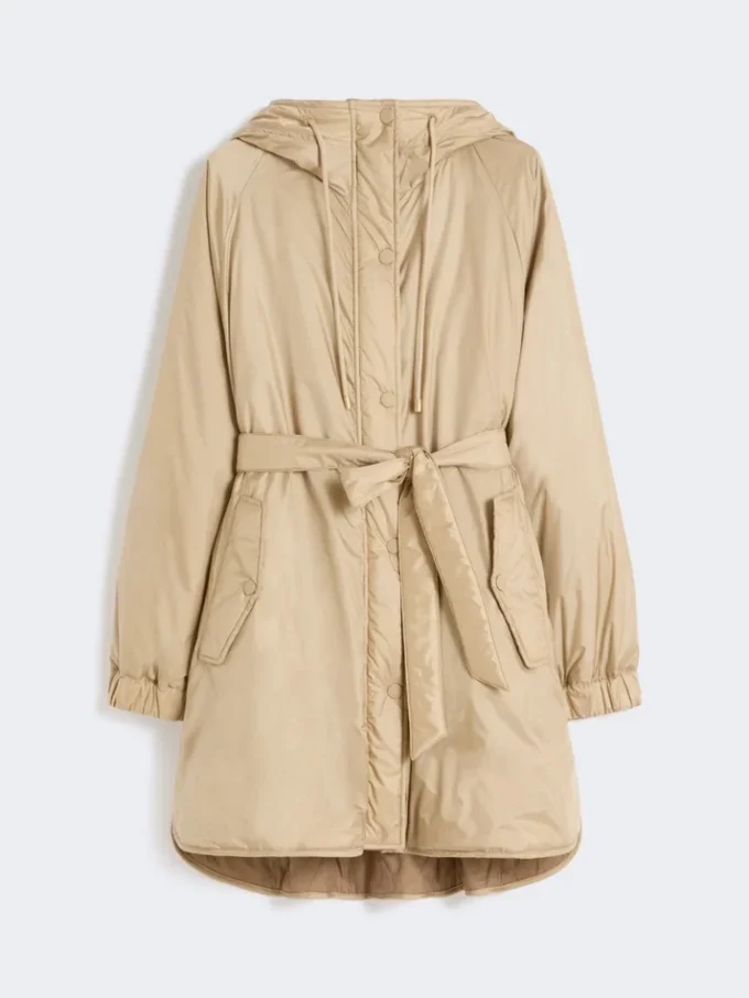 Parka acolchoada reversível em lona repelente à água, bege Parka acolchoada reversível em lona repelente à água, bege