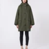 Parka em lona repelente à água, cor cáqui