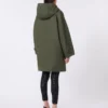 Parka em lona repelente à água, cor cáqui
