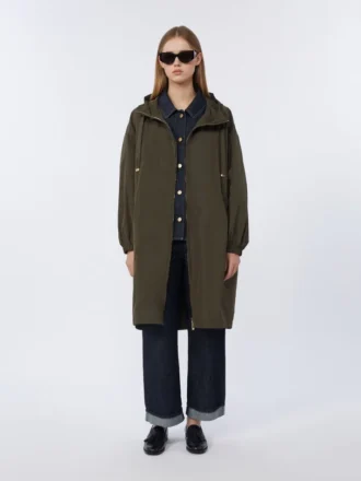 Parka em tafetá repelente à água, verde