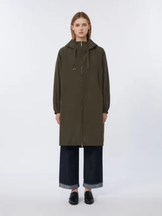 Parka em tafetá repelente à água, verde