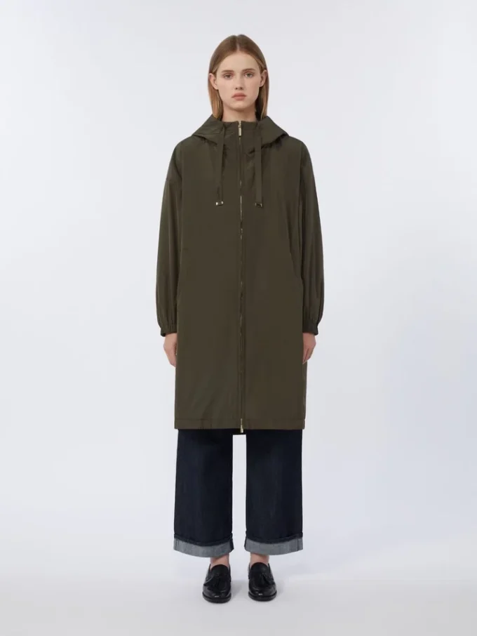 Parka em tafetá repelente à água, verde Parka em tafetá repelente à água, verde
