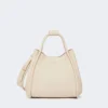 Pequena bolsa de couro estilo marinheiro, cor gelo