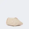 Pequena bolsa de couro estilo marinheiro, cor gelo