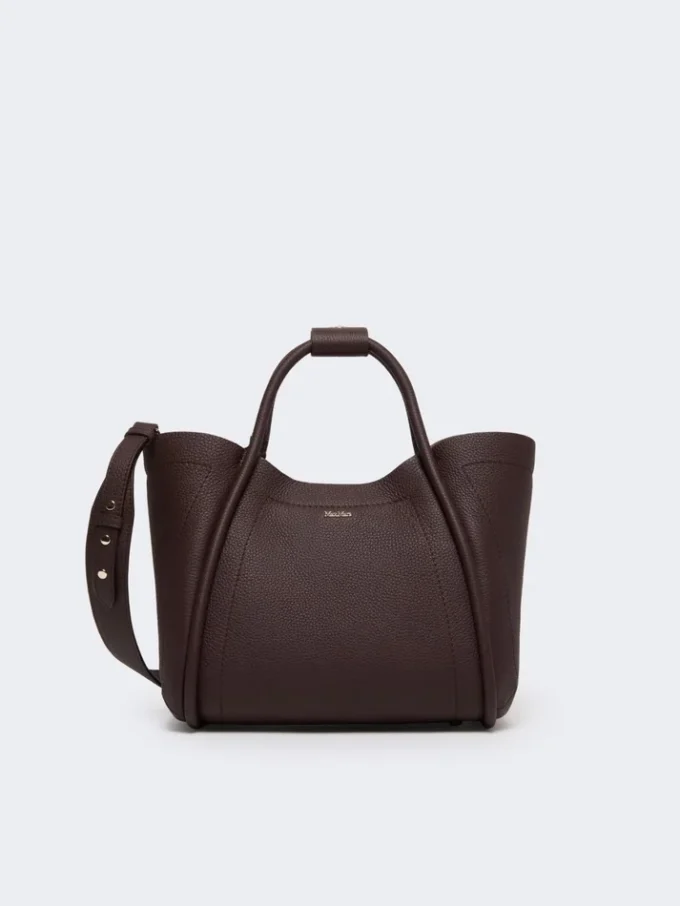 Pequena bolsa de couro estilo marinho, cor bordô