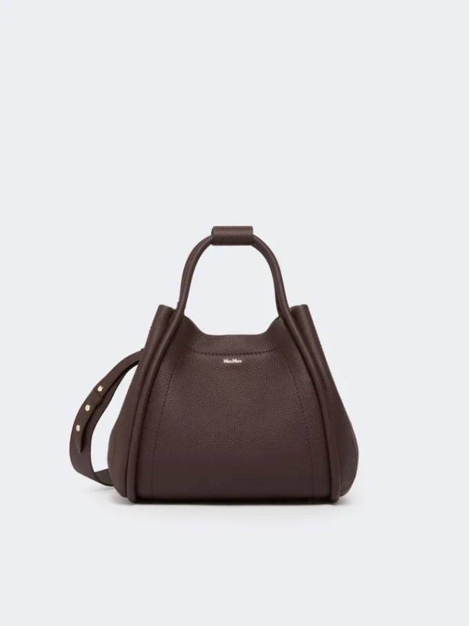Pequena bolsa de couro estilo marinho, cor bordô