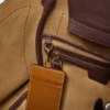 Pequena bolsa de couro estilo marinho, cor bordô