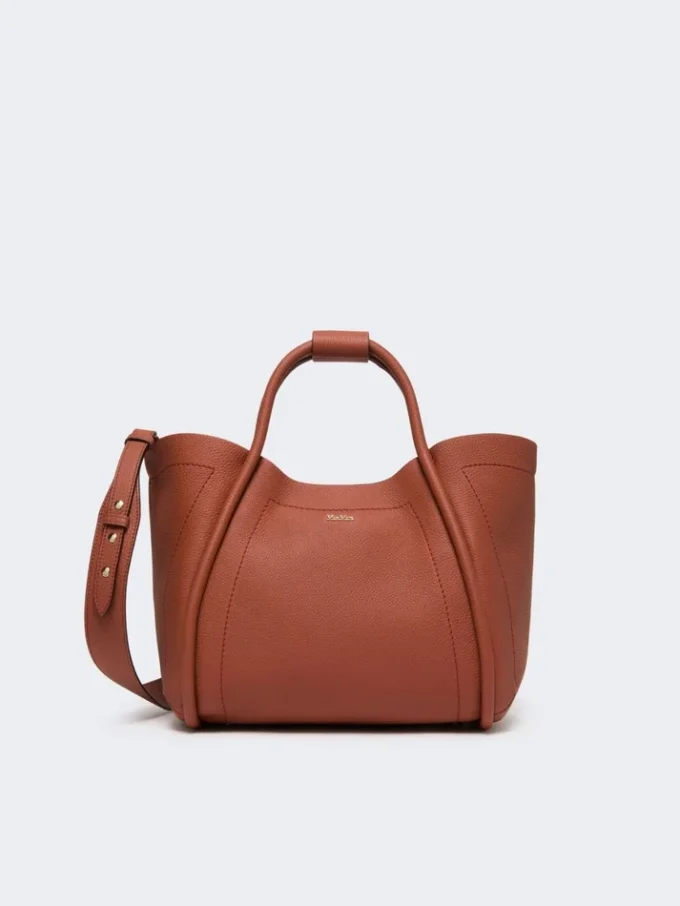 Pequena bolsa de couro estilo marinho, cor ferrugem