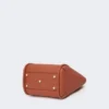 Pequena bolsa de couro estilo marinho, cor ferrugem