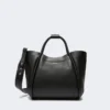 Pequena bolsa de couro Marine, preta