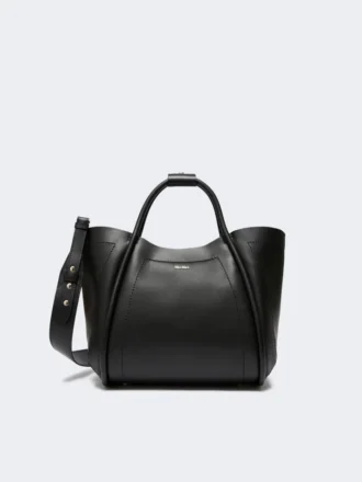 Pequena bolsa de couro Marine, preta