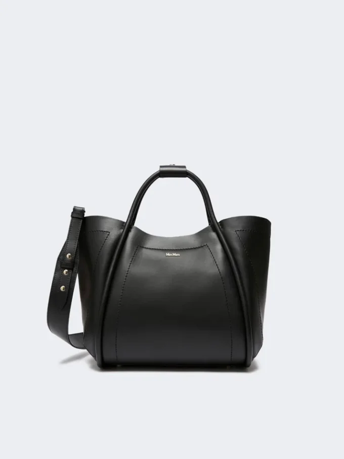 Pequena bolsa de couro Marine, preta