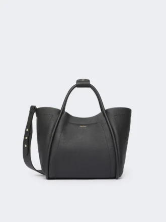 Pequena bolsa de couro Marine, preta