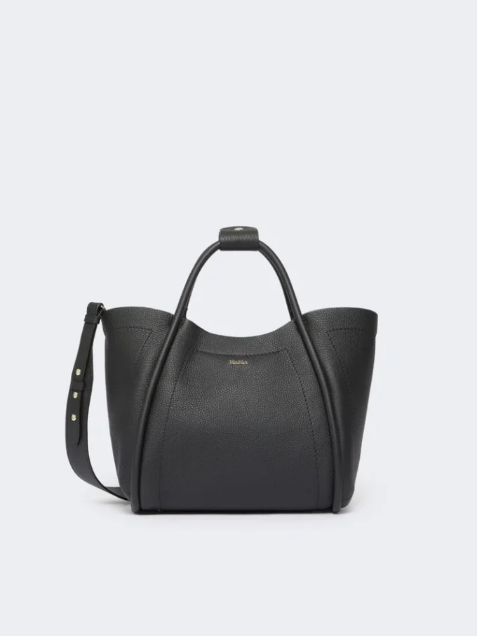 Pequena bolsa de couro Marine, preta