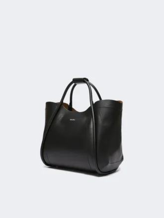 Pequena bolsa de couro Marine, preta