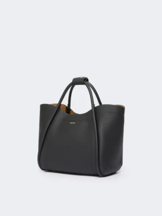 Pequena bolsa de couro Marine, preta