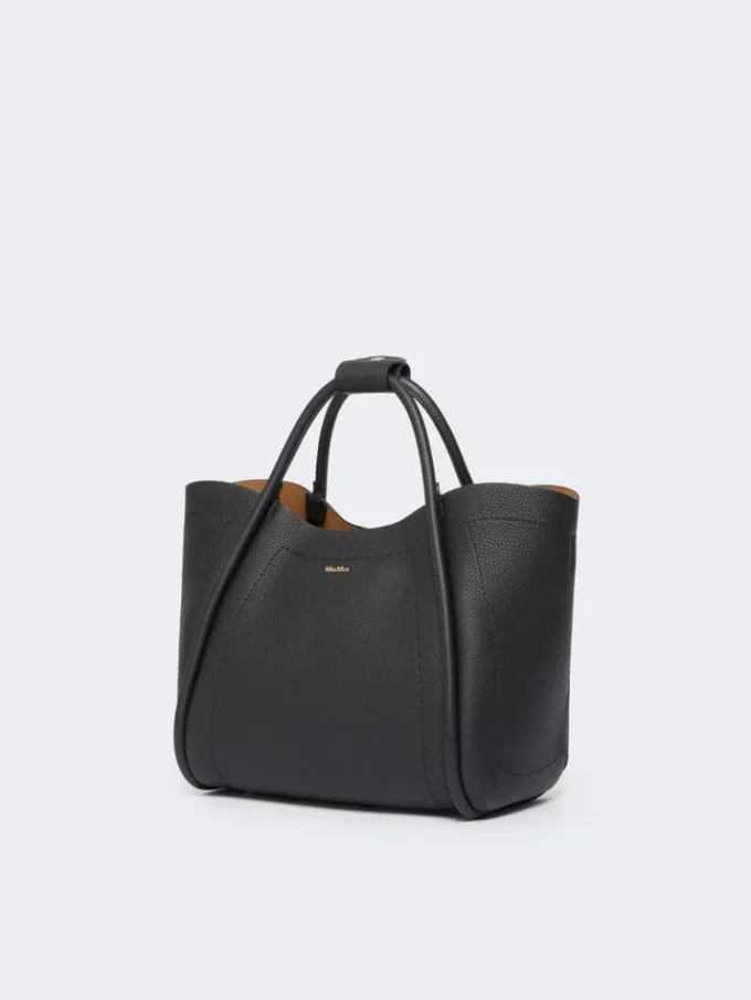 Pequena bolsa de couro Marine, preta
