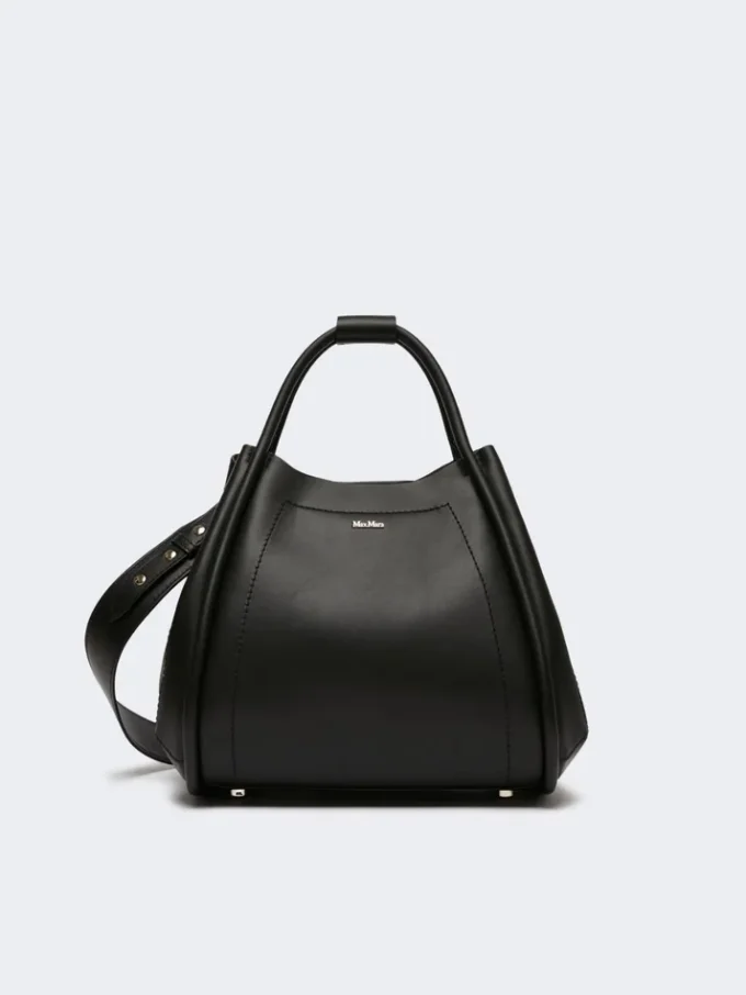 Pequena bolsa de couro Marine, preta