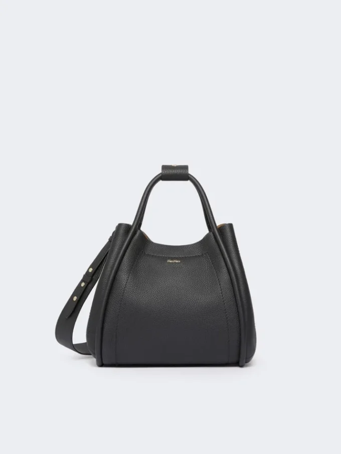Pequena bolsa de couro Marine, preta