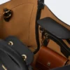 Pequena bolsa de couro Marine, preta